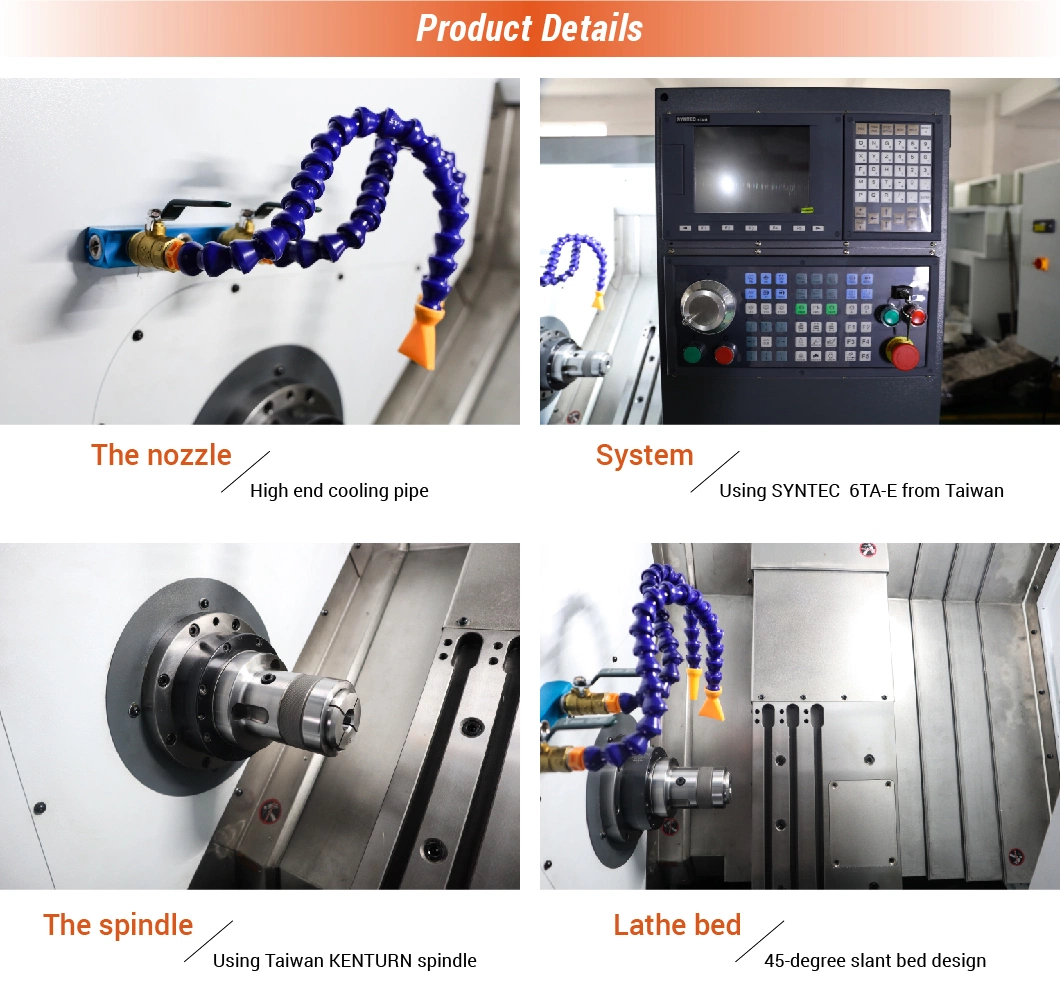 3 Axis Horizontal Slant Bed CNC Turning Milling Drilling Lathe Center Machine with Live Turret